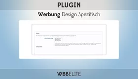 Werbung Designs spezifisch